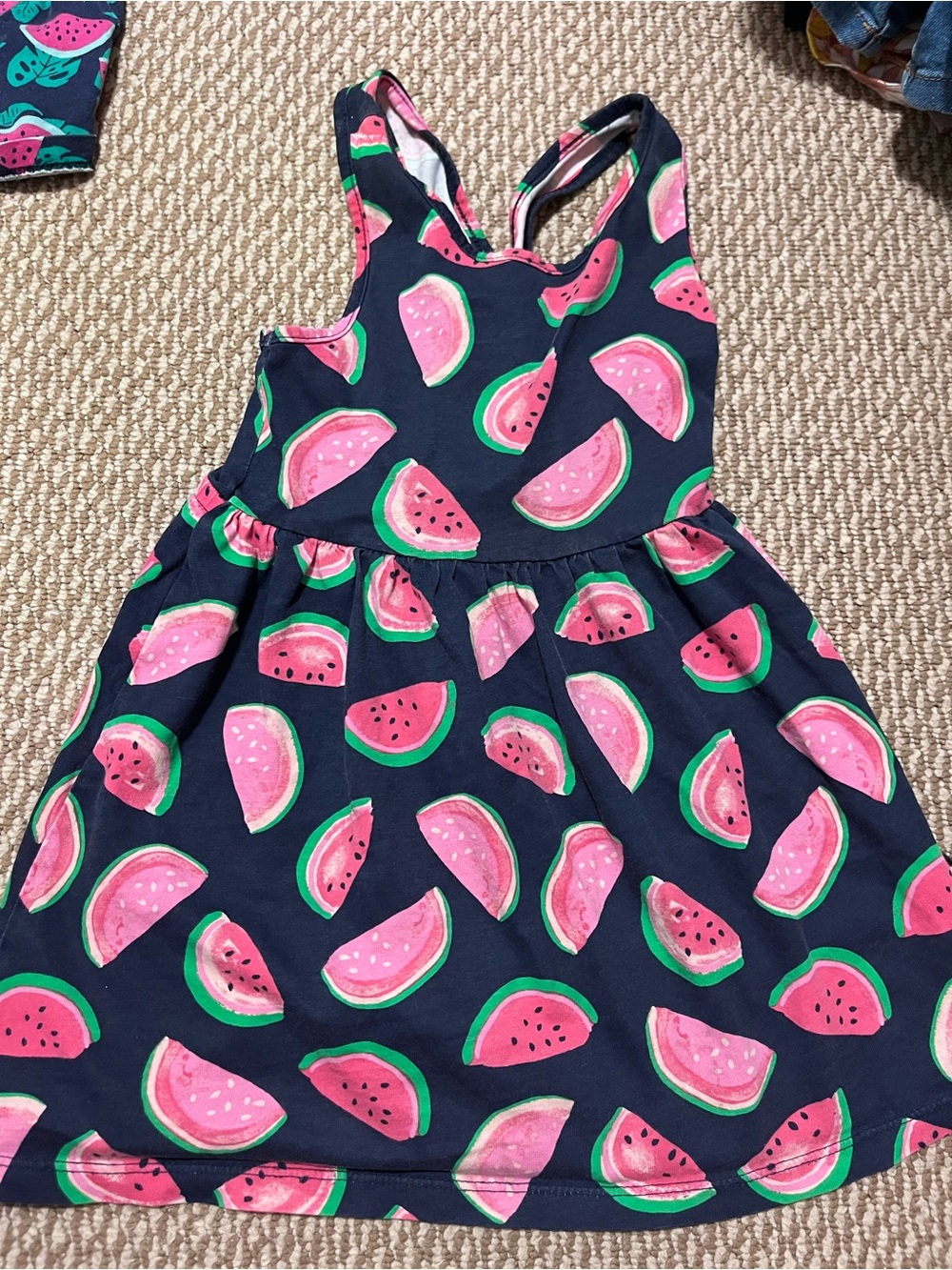Girls 4T joe fresh Navy Watermelon Print Sleeveless Dress